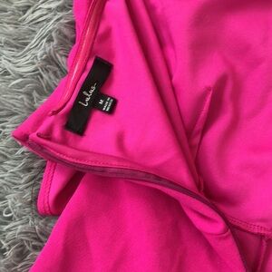 Lulus medium hot pink sleeveless jumpsuit.